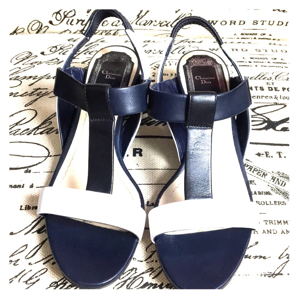Dior Tricolor Strappy Leather Sandal